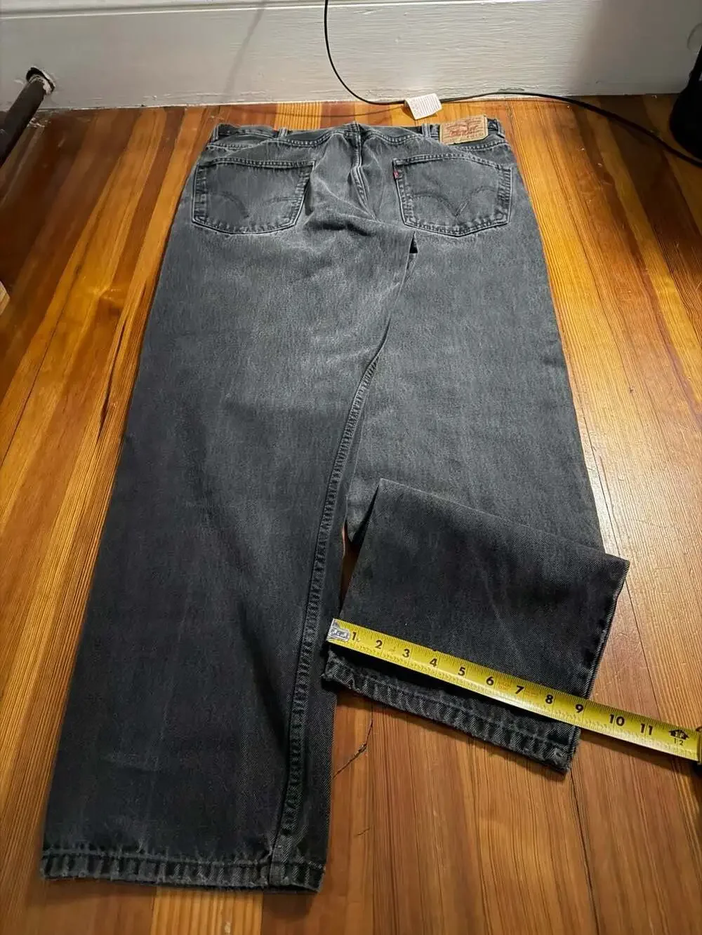 Levi's 550 Relaxed Fit Black Denim Jeans, Men's Size 40x32